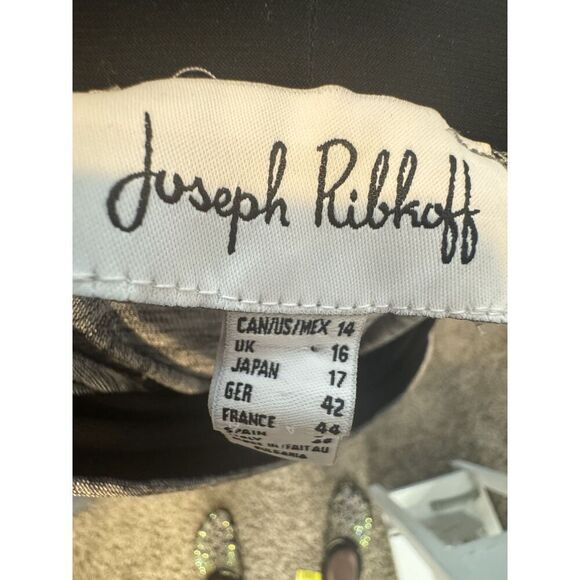 Joseph Ribkoff Layered Tunic Top Women’s Size 14 Cowl Neck Stretch Knit Buttons - Picture 4 of 4